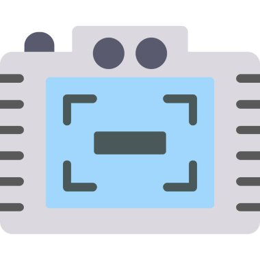 Kamera. Web simgesi basit illüstrasyon