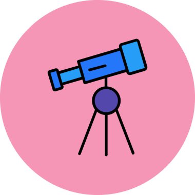 Astronomi. Web simgesi basit illüstrasyon