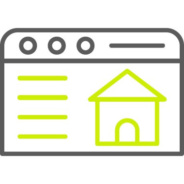 Ev. Web simgesi basit tasarım