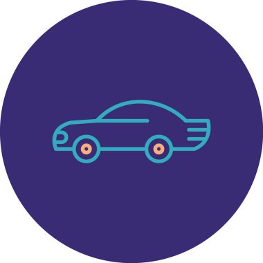 Araba simgesinin vektör illüstrasyonu