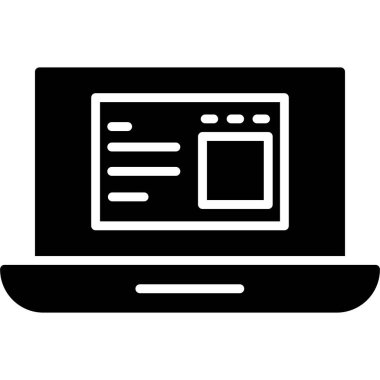 Beyaz arkaplanda web vektör simgesi