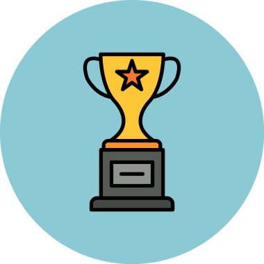 Ödül vektörü simgesi ödül, kupa ve diğer tasarım için basit vektör illüstrasyonu