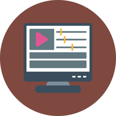 Bilgisayar. Web simgesi basit illüstrasyon