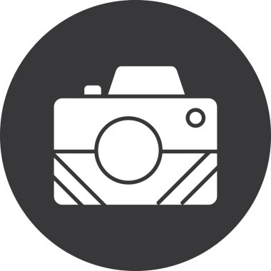 Kamera simgesi. Vektör illüstrasyonu