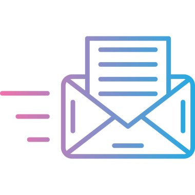 Posta simgesi ve vektör tasarımı içeren zarf