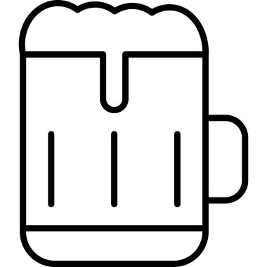 bira kupası simgesi, vektör illüstrasyonu