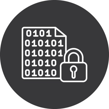 Kolayca düzenleyebilen ve düzenleyebilen Veri Güvenlik Vektörü simgesi