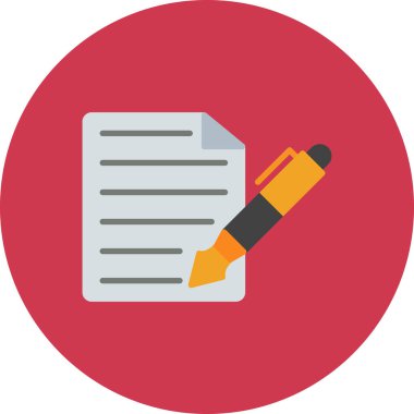 belge düz vektör simgesi