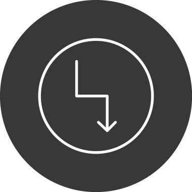 Saat. Web simgesi basit illüstrasyon