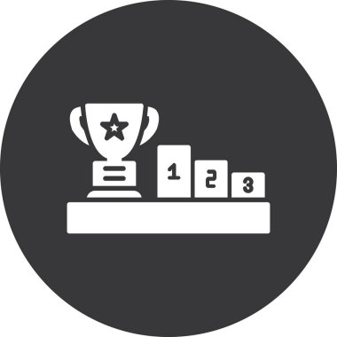 Moda tarzında izole edilmiş kupa simgesi