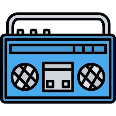 ses kaset simgesi, vektör illüstrasyonu