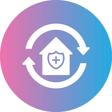 Bir ev simgesinin vektör illüstrasyonu