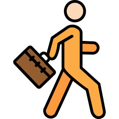 Bagaj simgesi renk ana hatlarıyla yürüyen