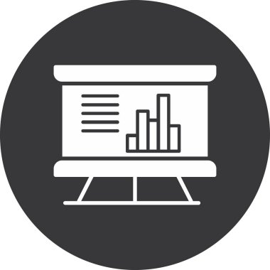 Grafik. Web simgesi basit bir illüstrasyon. grafik