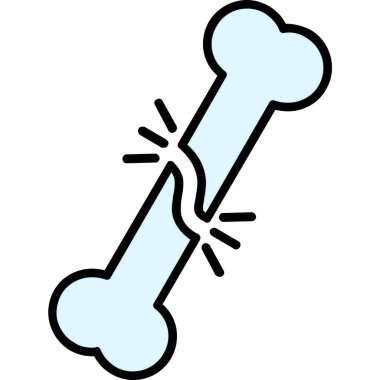 Çizgi film kemik simgesinin vektör çizimi