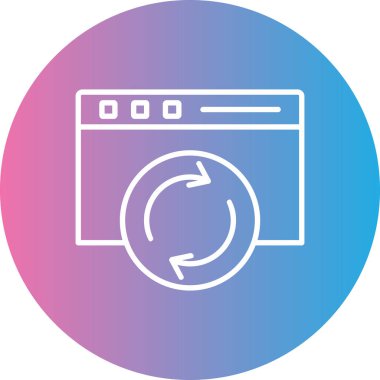 Çamaşır makinesi. Web simgesi basit illüstrasyon