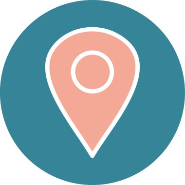 Konumu PIN simgesi. vektör çizim