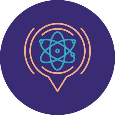 atom simgesi vektör illüstrasyonu