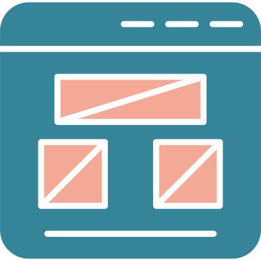 İnternet sitesi. Web simgesi basit illüstrasyon