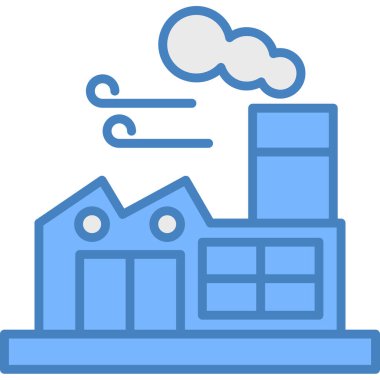 Fabrika. Web simgesi basit illüstrasyon