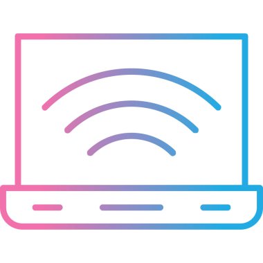 dizüstü bilgisayar simgesi, vektör illüstrasyonu