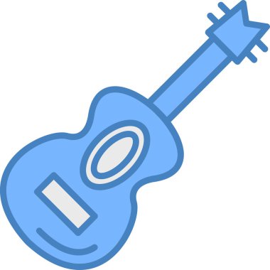 Gitar. Web simgesi basit illüstrasyon