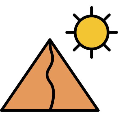 Güneş vektör satırı simgesi