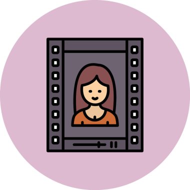 Moda tarzında izole edilmiş kadın simgesi