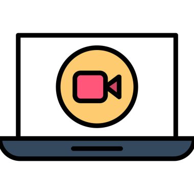 Web simgesi, ekran teknolojisinin vektör illüstrasyonu