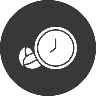 Saat simgesi vektör illüstrasyonu