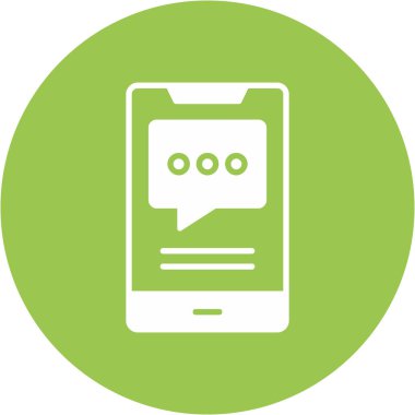 mobil sohbet vektör illüstrasyonu, minimal tasarım