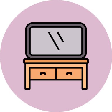 Modern b 'nin vektör illüstrasyonu mobilya ikonundan yoksun