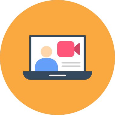 video. Web simgesi basit illüstrasyon