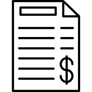 Bill simgesi vektör illüstrasyonu