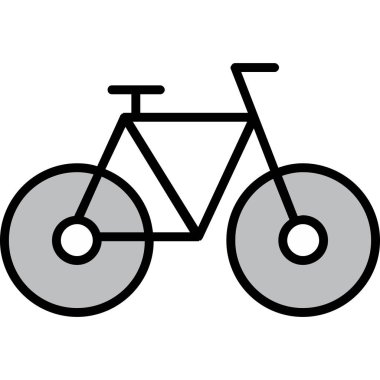 Bisiklet simgesi, vektör illüstrasyonu