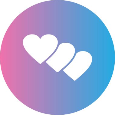 Kalp simgesi, vektör illüstrasyonu basit tasarım