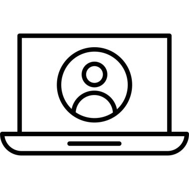 Bilgisayar. Web simgesi basit illüstrasyon