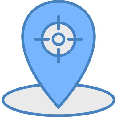 konum. Web simgesi basit illüstrasyon