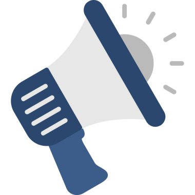 Megafon ikonu vektör illüstrasyonu