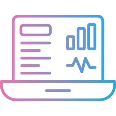 tıbbi rapor vektör simgesi modern ince çizgi