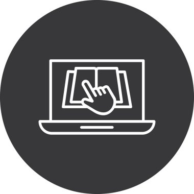 Dizüstü bilgisayar simgesi vektör çizimi