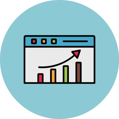 iş düz vektör simgesi