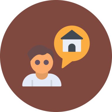 Gayrimenkul düz vektör simgesi