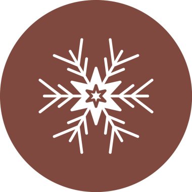 Kar Tanesi simgesi, vektör illüstrasyonu