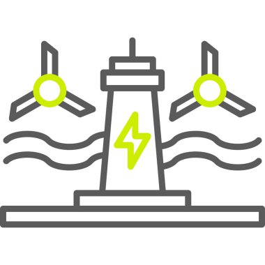 Rüzgar türbinleri simgesi, dış hat biçimi