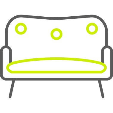 koltuk simgesi, basit vektör illüstrasyonu