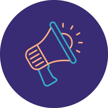 Megafon ikonu vektör illüstrasyonu