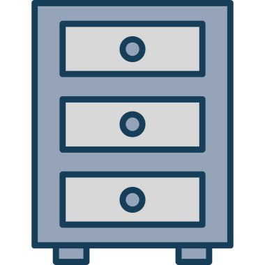 Dolap. Web simgesi basit illüstrasyon