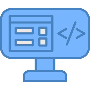 bilgisayar ağ geliştirme simgesi ana hat biçiminde