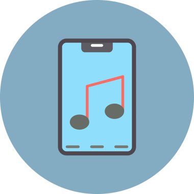 müzik düz vektör simgesi